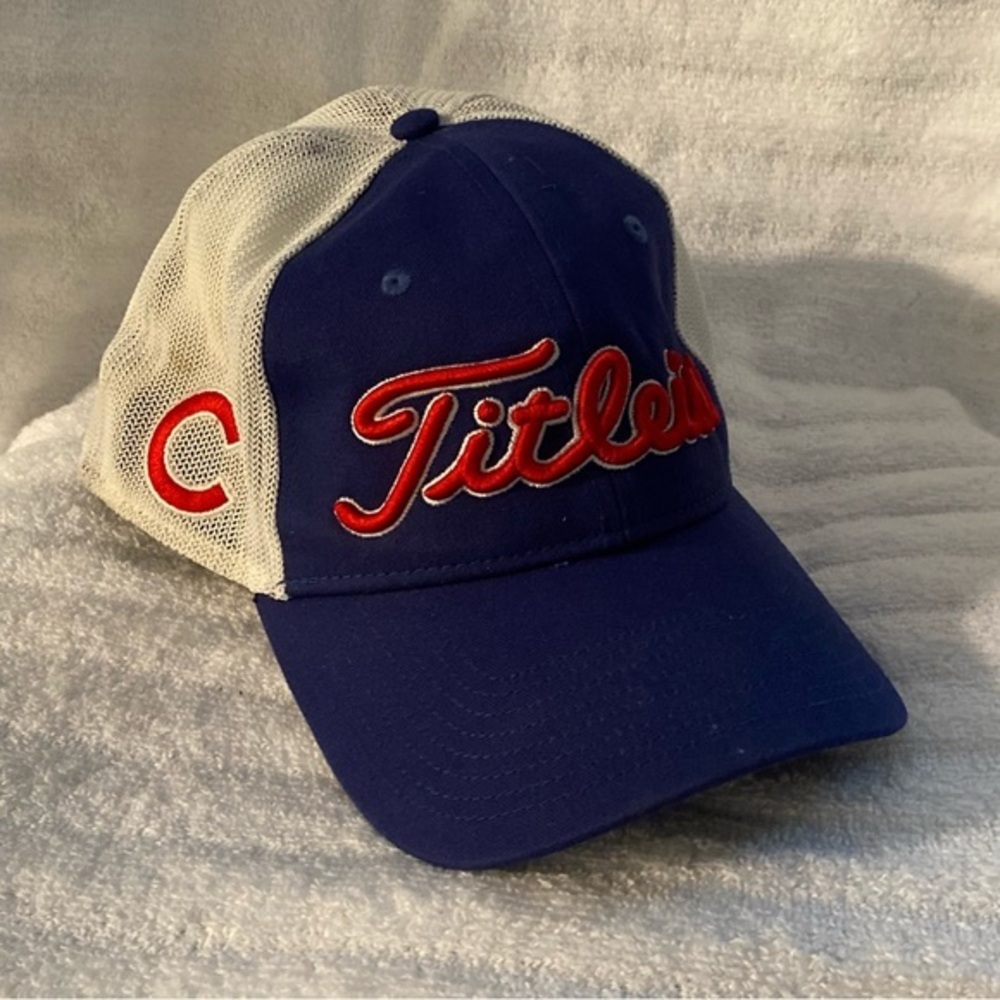 Titleist Hat Mens Golf Chicago Blue White Snap Back Cap Adjustable